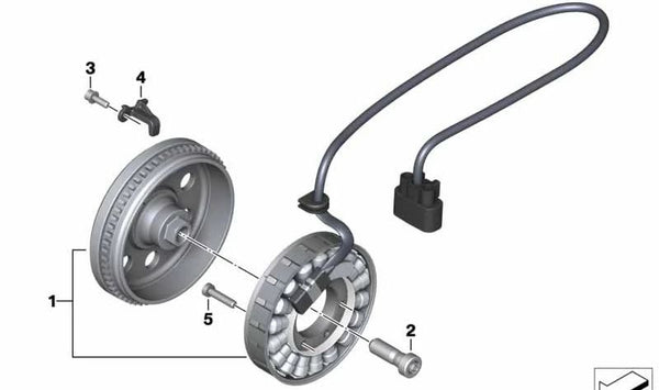 Soporte para cableado OEM 11147717348 para BMW Motorrad M 1000 R, M 1000 XR, S 1000 RR, S 1000 R, HP4. Original BMW Motorrad.