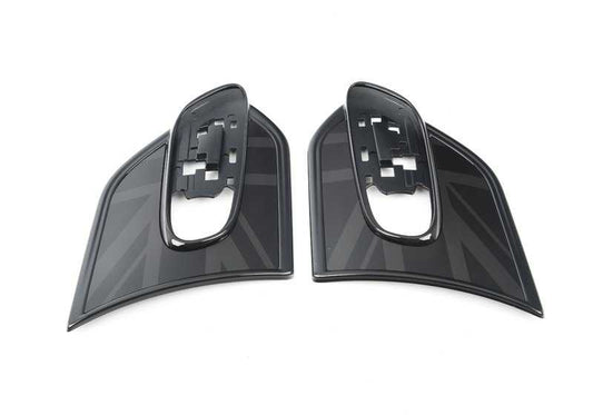 Embellecedores laterales grandes (Side Scuttles) Night Jack OEM 51142459029 para MINI F55, F56, F57. Mejora estética con estilo único y fácil instalación. Original MINI.