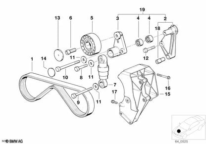 Parafuso do cilindro para BMW E30, E36, E28, E34, E39, E38 (OEM 07119901979). BMW original