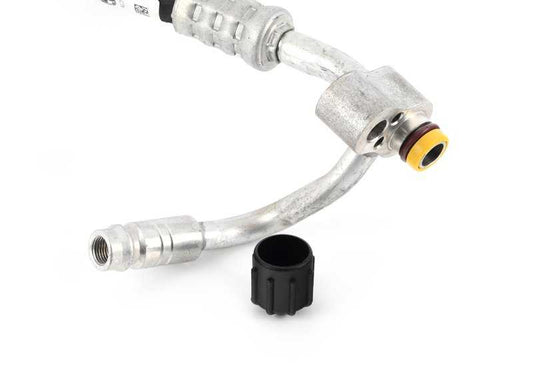 Tubería de alta presión del compresor al condensador OEM 64533455906 para BMW E83. Original BMW.