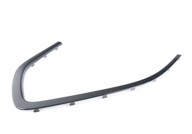 Embellecedor marco ventanilla trasera izquierda OEM 51377465919 para BMW F15, F85. Acabado en negro brillo. Original BMW.