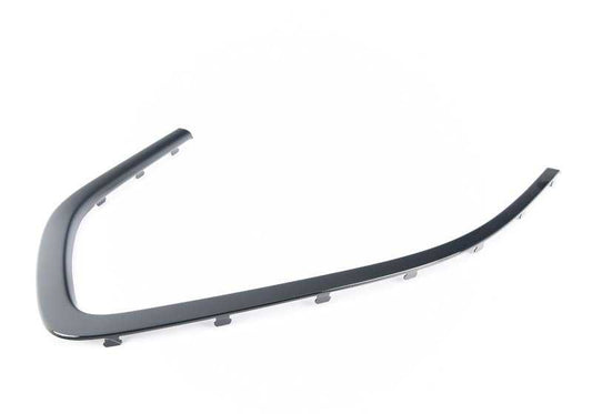 Embellecedor marco ventanilla trasera izquierda OEM 51377465919 para BMW F15, F85. Acabado en negro brillo. Original BMW.