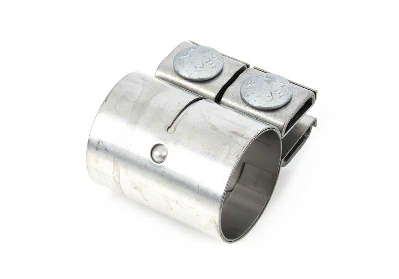Conector de escape (abrazadera tubo) Ø50 mm OEM 18307560777 para BMW F45, F46, F48, E30, E36, E46, E28, E39, E60, E61, E24, E38, E65, E66, U06, U11, E83, F25, E53, Z3, E85, E86 y MINI F55, F56, F57, F54, F60, R50, R52, R60, R61. Original BMW y MINI.