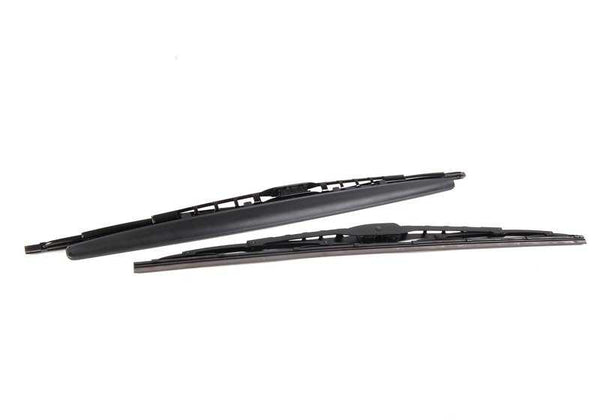 Juego de escobillas limpiaparabrisas delanteras OEM 61610443590 para BMW X3 E83 (modelos 1.8d, 2.0d, 2.0i, 2.0sd, 2.5i). Original BMW.