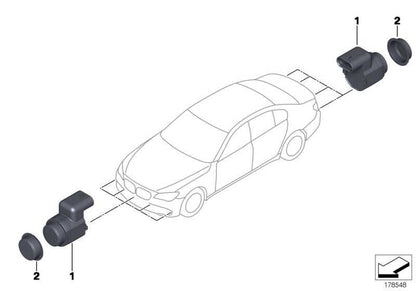 Sensor Aparcamiento / Ultrasónico Color Alpinweiss 300 Para Bmw E81 E82 Edrive E87 E88 E90 E91 E92