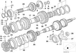 Guida manga 1a e 2 marzo per BMW E36, E46, E34, E39, E32, E38, E53 (OEM 23211282579). BMW originale