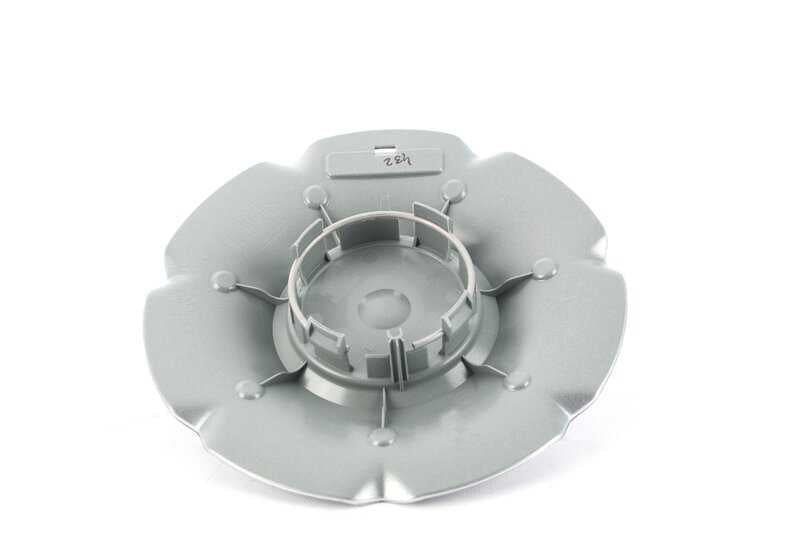 Silver hubcap OEM 36137849422 for BMW F07, F01, F02, F04. Genuine BMW.