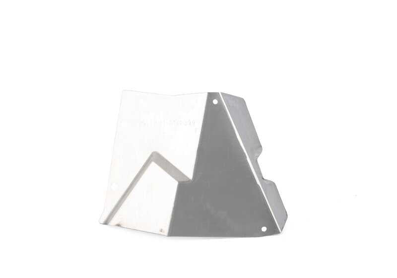 Placa de proteção térmica traseira esquerda para BMW E31 (OEM 32211141399). BMW original.