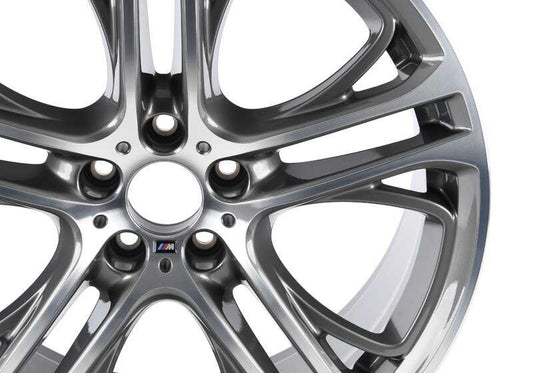 Llanta de aleación original BMW M Doble Radio 310 21" OEM 36116854564 para BMW X5 (E70, E70N, F15) y X6 (E71, E72, F16). Acabado bicolor ferricgrey brillante. Original BMW.