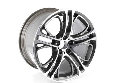 Alloy tire M double radio 310 OEM 36116854566 for BMW X5 E70 and BMW X6 E71, E72. Bicolor finish (ferricgreny / bright polished). Original BMW.