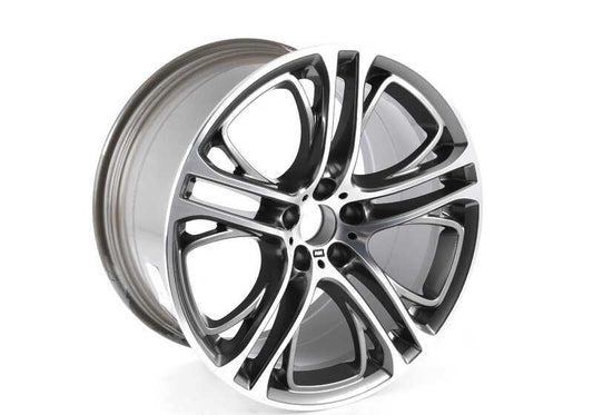 Alloy tire M double radio 310 OEM 36116854566 for BMW X5 E70 and BMW X6 E71, E72. Bicolor finish (ferricgreny / bright polished). Original BMW.