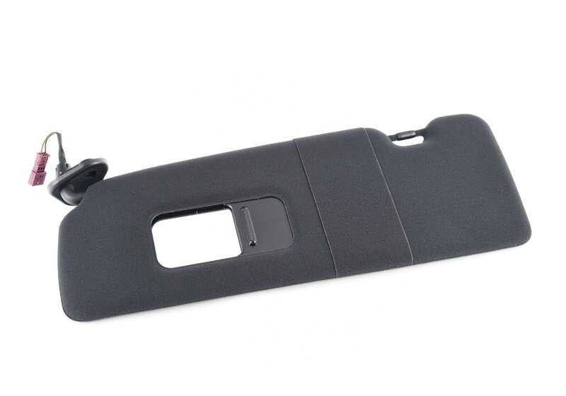 Visera parasol con luz de espejo izquierda OEM 51167899043 para BMW E63. Color antracita. Compatible con modelos 650i y M6. Original BMW.