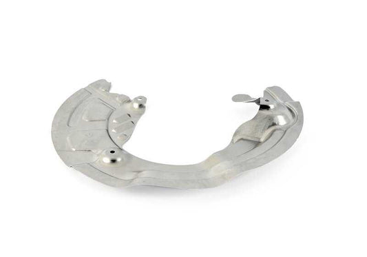 Chapa guardapolvo freno delantero izquierdo OEM 34118058655 para BMW F87 M2, M2 Competition y M2 CS. Compatible con todos los modelos indicados. Pieza original BMW.