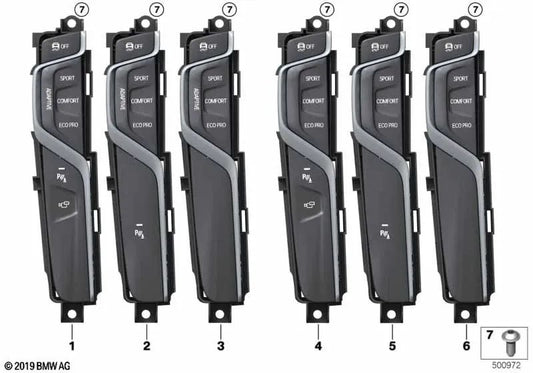 Zentrale Konsolenregeleinheit für BMW X3 G01 (OEM 61316993912). Original BMW