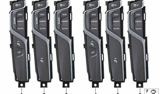 Unidad de control consola central OEM 61316993911 para BMW G30, G31, G38, G01. Compatible con Serie 5 y X3. Pieza original BMW.