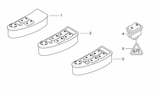 Módulo interruptor elevalunas puerta conductor OEM 61319362769 para BMW E39 {520d, 520i} {todos los modelos compatibles}. Original BMW.