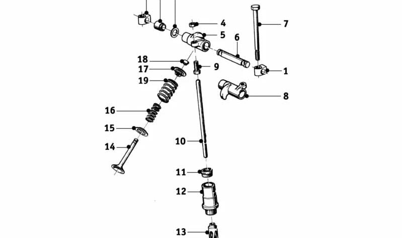 Varilla de empuje OEM 11320033120 para BMW Motorrad R25 (RT25, R250, R25/2, R25/3). Compatible con modelos desde 1950 a 1956. Original BMW.
