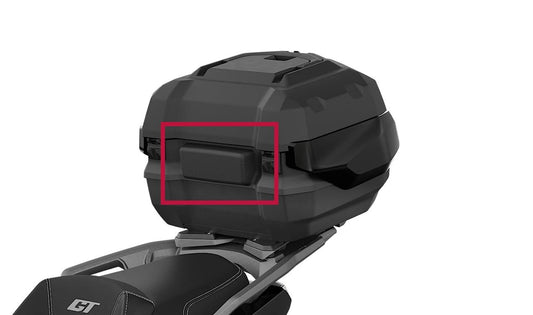 Cojín trasero Top Case OEM 77448104278 para motos BMW C 400 GT, C 400 X. Original BMW Motorrad.