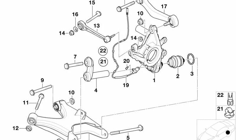 Arandela excéntrica OEM 33306760592 para BMW E39, E60, E60N, E61, E61N, E63, E63N, E64, E64N, E38, E65, E66, E52. Original BMW. Ideal para ajuste de suspensión trasera.