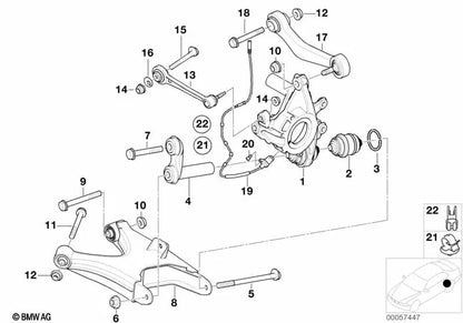 Supporto del sensore di impulso ABS per la serie BMW 7 E38, Z8 E52 (OEM 34521164096). BMW originale