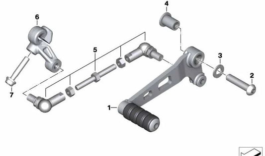 OEM 23418393701 marching rod set for bmw g 310 R motorcycles (K03, 2016-2025). Original BMW Motorrad.