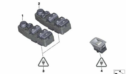 Unidad de Control Centro de Cambio Puerta para BMW F07, F10, F11, F06, F25 (OEM 61319241953). Original BMW.
