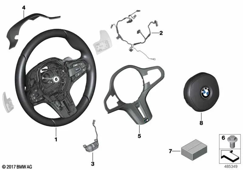 Flying Decorative Embellient pour BMW F90N, F91, F92, F93, F97, G01N, F98, G02N, F95, F96 (OEM 32308089363). BMW d'origine