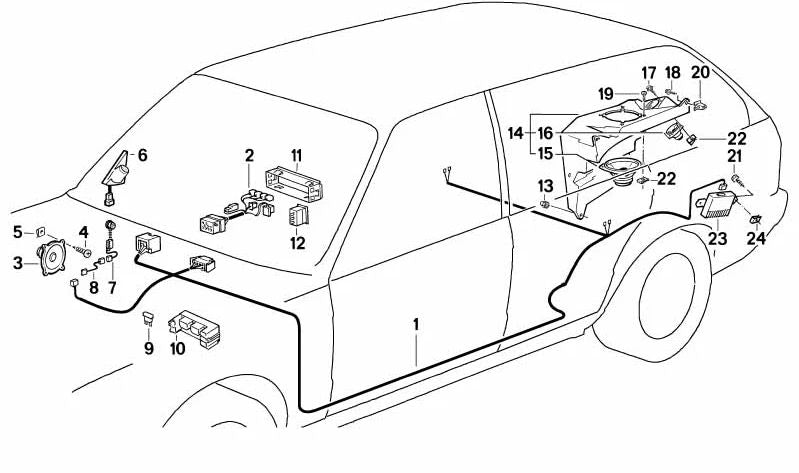 Tuerca de lámina OEM 07129904224 para BMW y MINI. Compatible con modelos: E81, E82, E87, E88, F20, F21, F40, F52, F22, F23, F44, F45, F46, F87, G42, U06, G87, E21, E30, E36, E46, E90, E91, E92, E93, F30, F31, F34, F35, F80, G20, G21, G28, G80, G81,