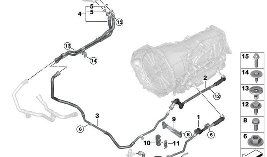Kombiniertes Lasteinheitskabel für BMW G09 (OEM 17125A0B507). Original BMW