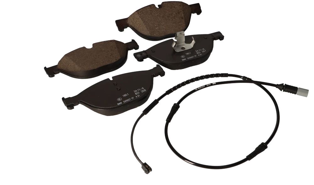 Juego de pastillas de freno con sensor OEM 34112449268 para BMW F07, F07N, F10, F10N, F11, F11N, F06, F06N, F12, F12N, F13, F13N. Original BMW.