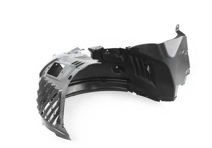 Cubierta interior paso de rueda delantera derecha OEM 51718497240 para BMW F40 (128ti, M135i xDrive) y F44 (M235i xDrive). Original BMW.