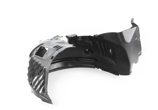 Cubierta interior paso de rueda delantera derecha OEM 51718497240 para BMW F40 (128ti, M135i xDrive) y F44 (M235i xDrive). Original BMW.