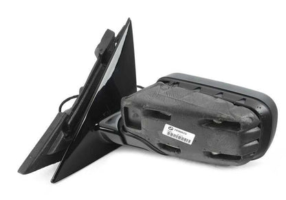 Riscaldamento a sinistra Retroview esterno OM 51167890825 per BMW E46 (316i AL11, AL21, AL51, AL55, AX31, AX41, AY11, AY15, AY31, AY41). Finitura nera luminosa. BMW originale.