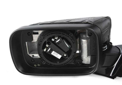Riscaldamento a sinistra Retroview esterno OM 51167890825 per BMW E46 (316i AL11, AL21, AL51, AL55, AX31, AX41, AY11, AY15, AY31, AY41). Finitura nera luminosa. BMW originale.