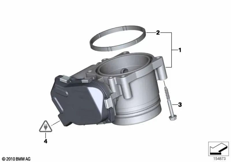 Admission duct for BMW Series 1 E81, E82, E87N, E88, Series 3 E90, E90N, E91, E91N, E92, E92N, E93, E93N, Series 5 E60N, E61N, F10, F11, F18, F18N, Series 6 E63n , E64N, Serie 7 F01, F01N, F02, F02N, X1 E84, X3 E83N, F25, X5 E70, Z4 E89 (OEM 13547556118).