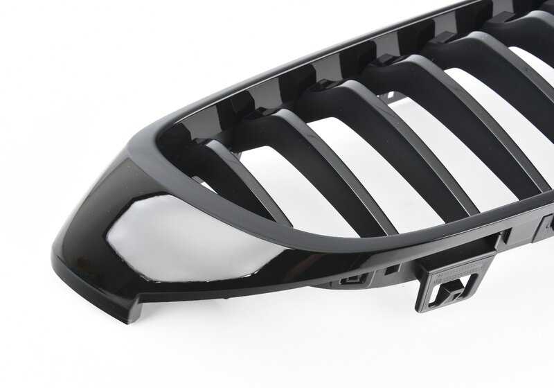 Rejilla embellecedora delantera derecha (color negro sport) OEM 51135A3D028 para BMW F32N, F33N, F36, F36N. Original BMW.