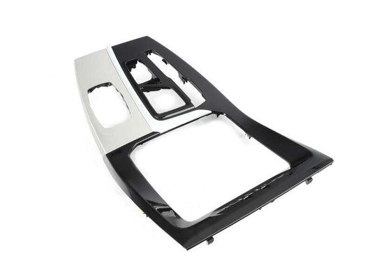 Embellecedor aluminio cepillado consola central OEM 51169370867 para BMW G01, G02 (todos los modelos compatibles). Pieza original BMW.