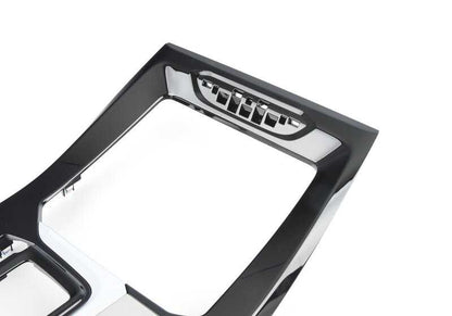 Embellecedor aluminio cepillado consola central OEM 51169370867 para BMW G01, G02 (todos los modelos compatibles). Pieza original BMW.