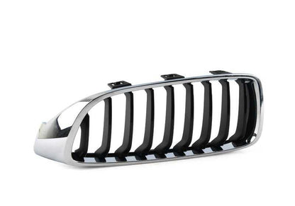 Rejilla embellecedora frontal izquierda OEM 51135A3D025 para BMW F32, F33, F36. Original BMW.