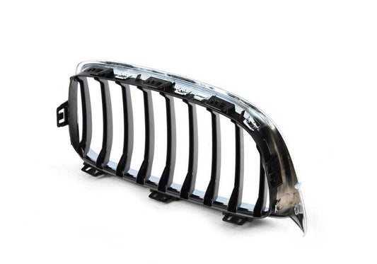 Rejilla embellecedora frontal izquierda OEM 51135A3D025 para BMW F32, F33, F36. Original BMW.