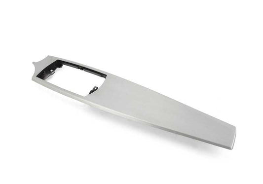 Embellecedor para salpicadero acabado aluminio longitudinal OEM 51456961776 para BMW Z4 E85, E86. Original BMW.