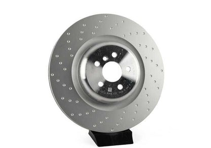 Disco de freno trasero M Performance ventilado y perforado OEM 34206896221 para BMW G14, G15, G16, G05, G06. Compatible con frenos M Sport/M Performance de 19". Original BMW.