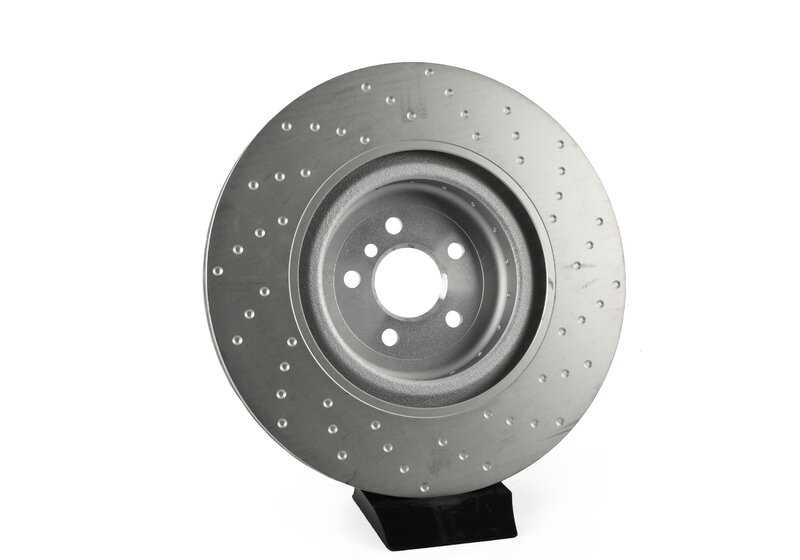 Disco de freno trasero M Performance ventilado y perforado OEM 34206896221 para BMW G14, G15, G16, G05, G06. Compatible con frenos M Sport/M Performance de 19". Original BMW.