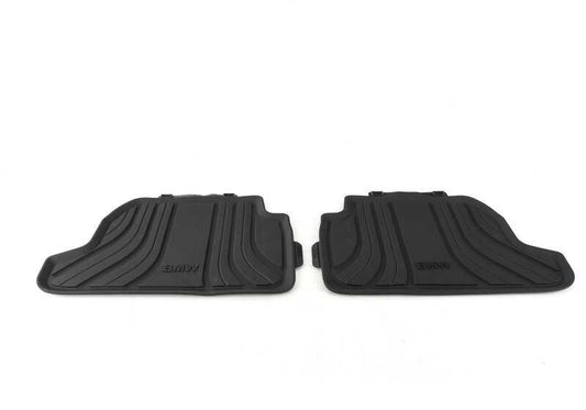 Alfombrillas de goma para todo clima OEM 51472361515 para BMW Serie 2 Cabrio F23 (todas las versiones compatibles). Juego trasero. Original BMW.