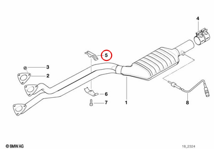 Oeme Superior Esempio Clamp 18101433249 per BMW E36, E46, E39, E38. BMW originale.