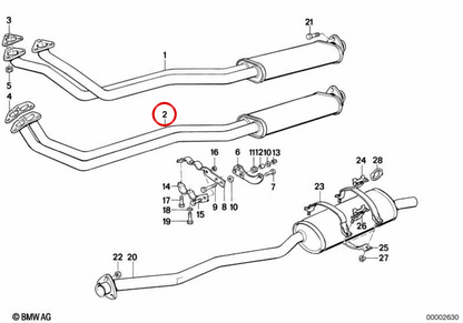 OEM Escape System 18101719073 für BMW E30. Original BMW.