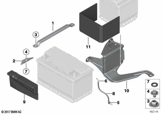 Arc de sécurité pour la série BMW 3 F30, F30N (OEM 61219317866). BMW d'origine
