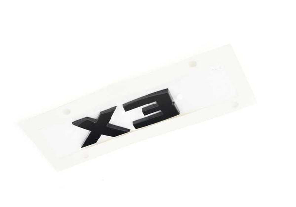 Emblema "X3" OEM 51142472831 para BMW G01, G08, G45. Original BMW.