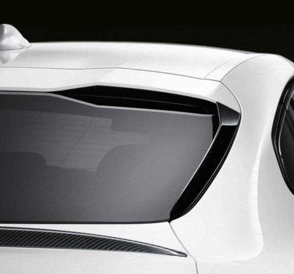 Aletas traseras M Performance negras brillo OEM 51192449587 para BMW X4 G02, G02N, F98, F98N. Mejora aerodinámica y estética deportiva. Original BMW.