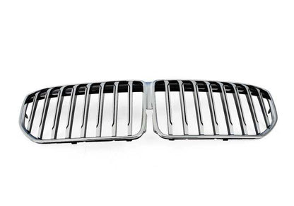Parrilla decorativa frontal OEM 51137475318 para BMW Serie 7 G11, G12 (modelos 730d, 730i, 730d xDrive). Original BMW.
